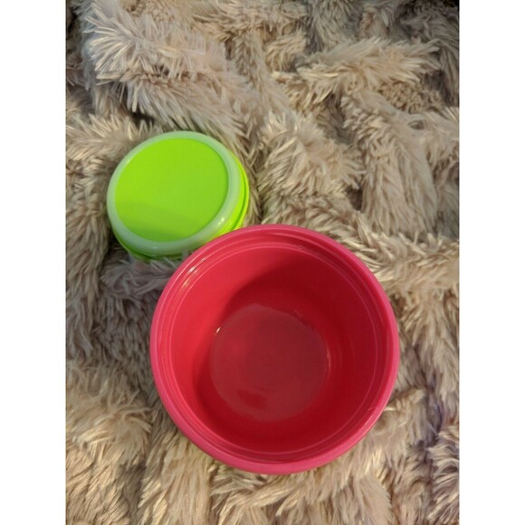 Children's Travel Snack Pack - Pink, Orange, and Green w/ Collapsible Spoon - Picture 3 of 3